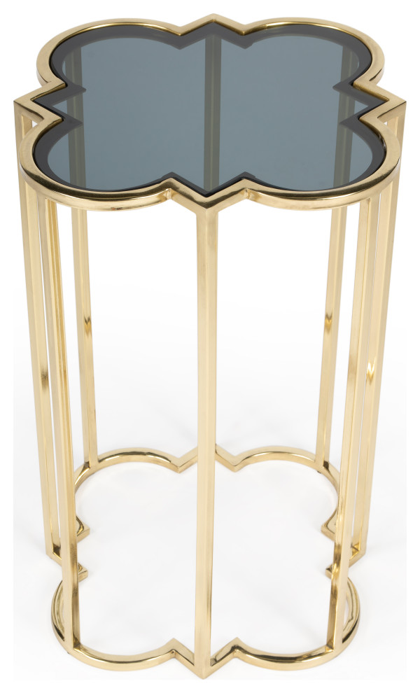 Butler Auroria Black Glass Accent Table  5534226   Mediterranean   Side Tables And End Tables   by Butler Specialty Company  Houzz