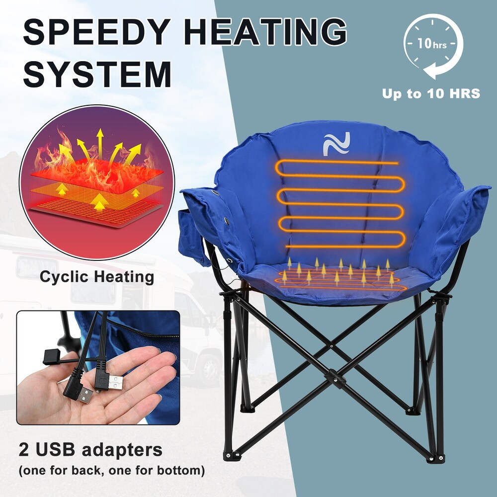 Heated Camping Chair with 3 Heat Levels  Portable Folding Heated Chair   39.40\