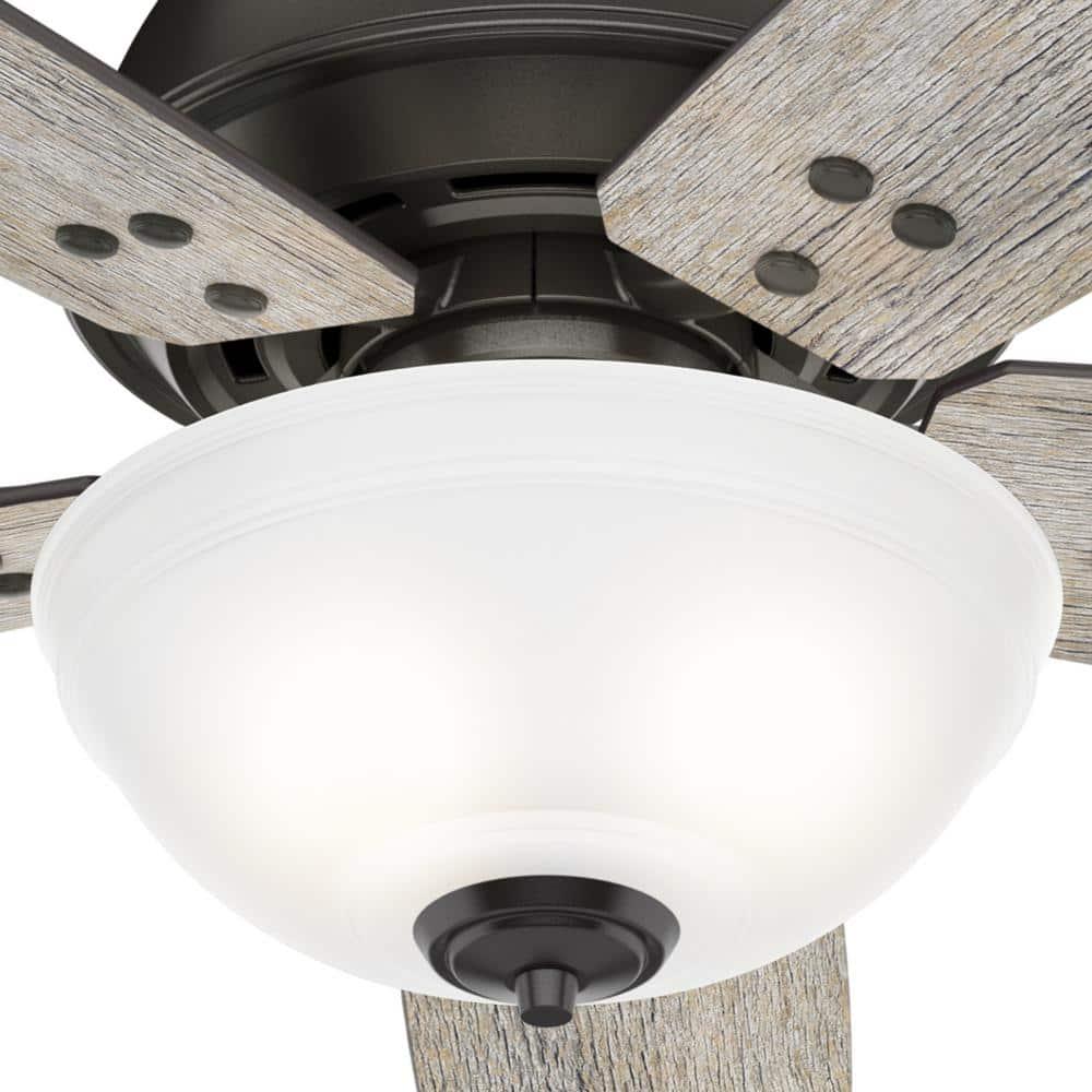 Hunter Reveille 60 in LED Indoor Noble Bronze Ceiling Fan with Light and Remote