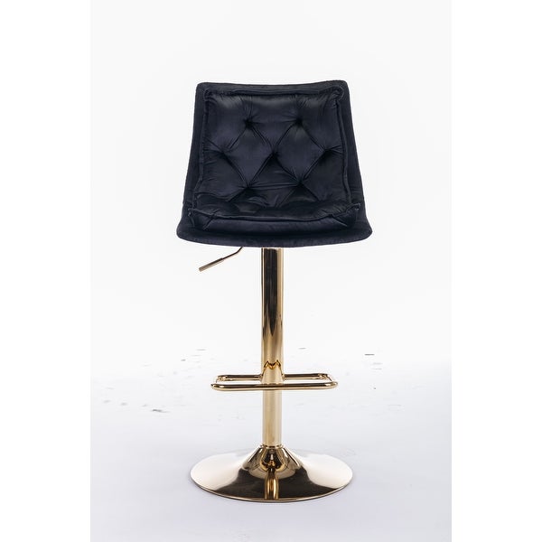 Set of 2 Bar Stools， Superior Velvet Bar Stools