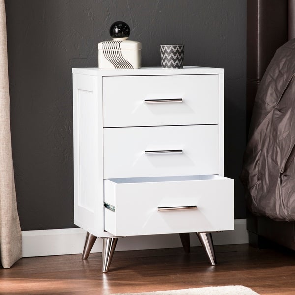 SEI Furniture Narva Mid-century Modern Storage Nightstand - - 25446841