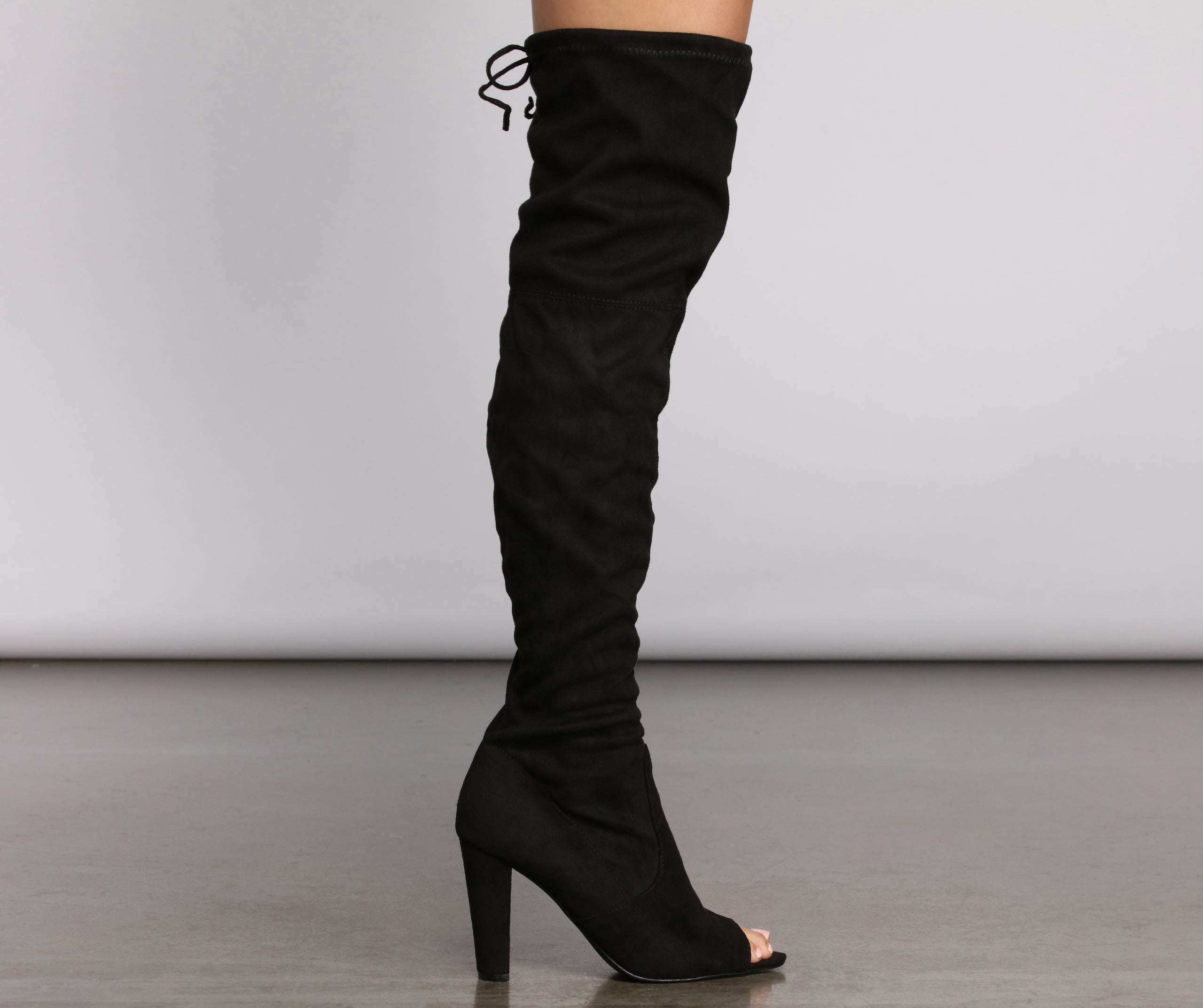 High Fashion Peep Toe Boots