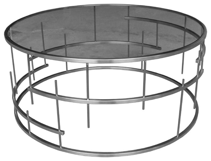 Tiffany Silver Metal Coffee Table   Contemporary   Coffee Tables   by Kolibri Decor  Houzz