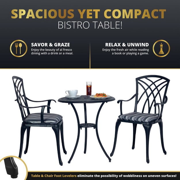 Kinger Home Ekta 3 piece Patio Bistro Set