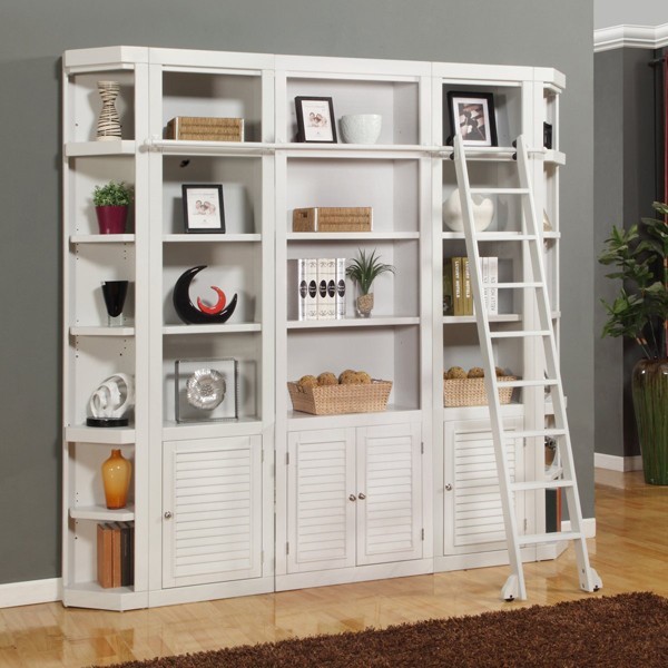 Parker House Boca 5 Piece Library and Display Wall in Cottage White   2   Bookcases   by Warehouse Direct USA  Houzz