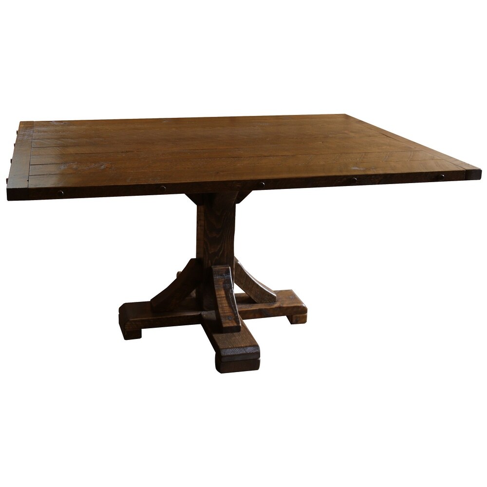 Farmhouse Timber Peg Pedestal Dining Table