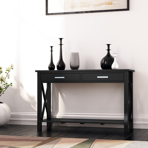 WYNDENHALL Waterloo SOLID WOOD 47 inch Wide Contemporary Console Sofa Table - 47.4 Inches wide