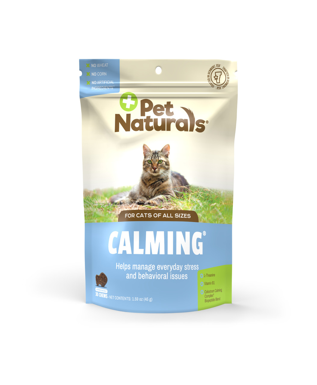 Pet Naturals Calming Cat Chews， Chicken Liver， 30ct.