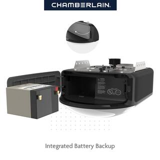 Chamberlain 1-14 HP LED Smart Quiet Belt Drive Garage Door Opener with Battery Backup B6713T