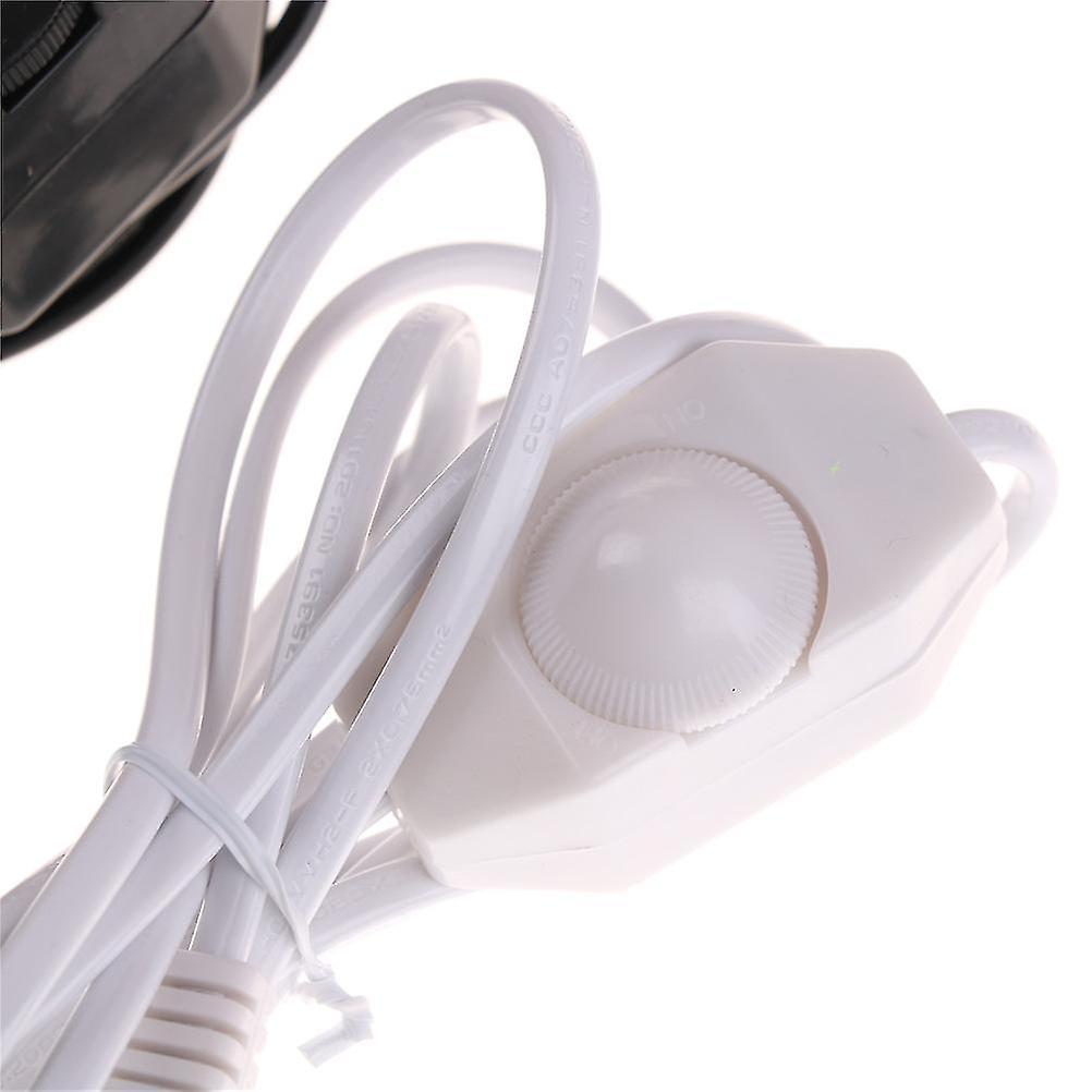 New White/black Lamp Power Cord W Dimmer Switch Ac 220v/110v Us Plug Hfmqv