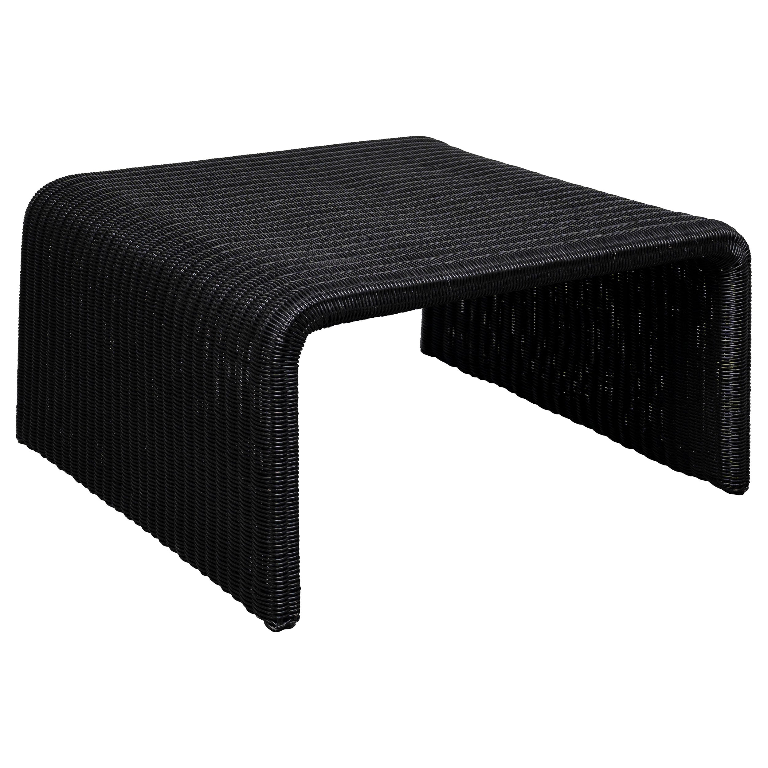 Cahya Woven Rattan Sqaure Coffee Table Black--708518