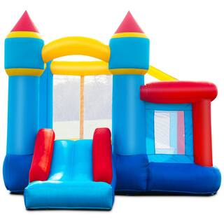 HONEY JOY Inflatable Bouncer Castle with Blower Kids Bounce House Slide Basketball Hoop TOPB000898