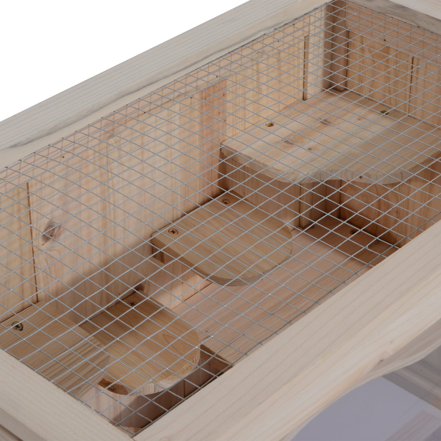 Pawhut 2-Level Hamster Cage and Small Animal Habitat for Rabbits， Guinea Pigs， and Chinchillas with Openable Roof and Window