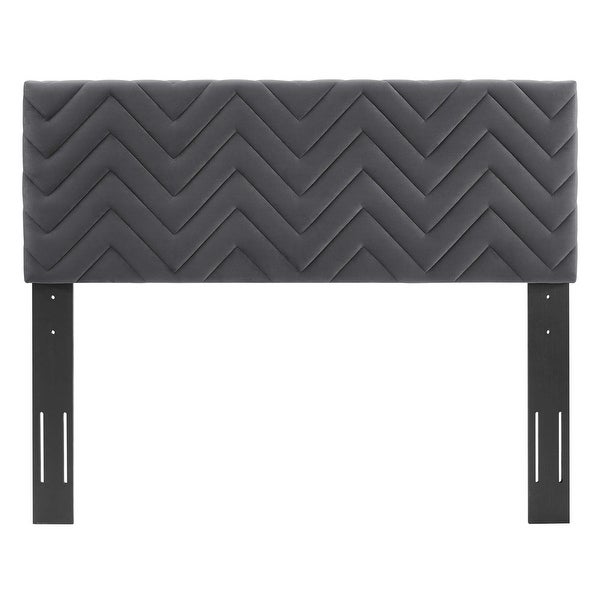 Mercy Chevron Tufted Performance Velvet Twin Headboard - - 37076240