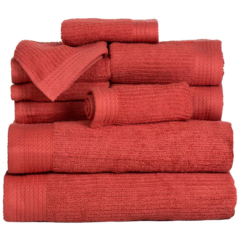 Portsmouth Home Ribbed Cotton 10-piece Bath Towel Set