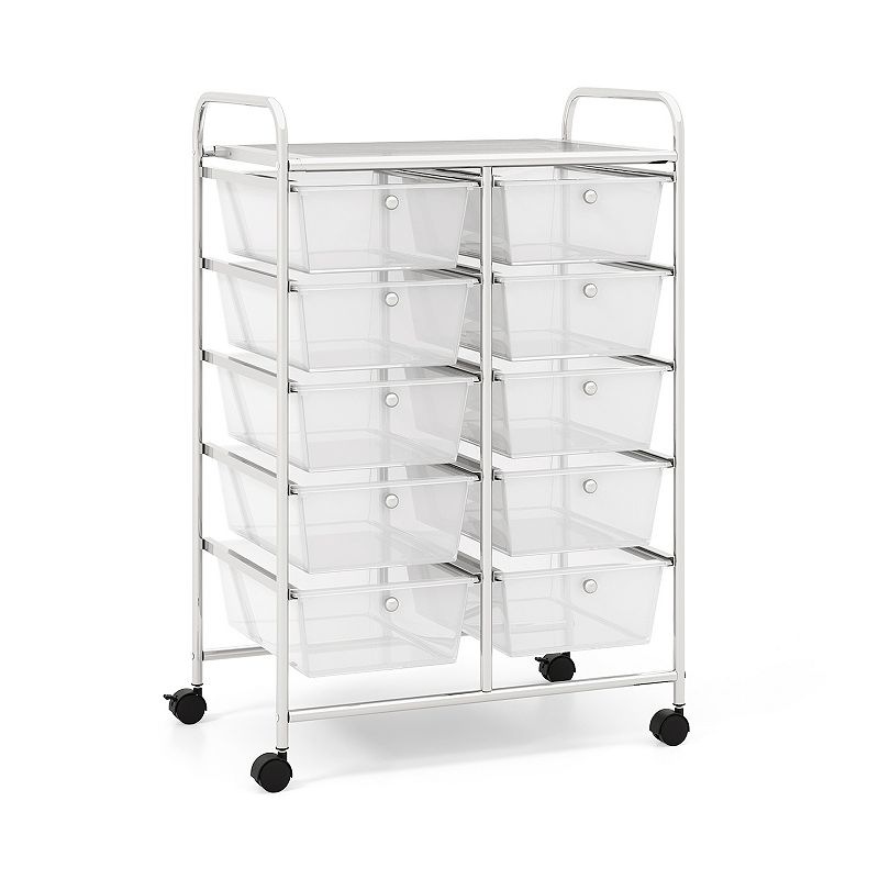 10-drawer Rolling Storage Cart