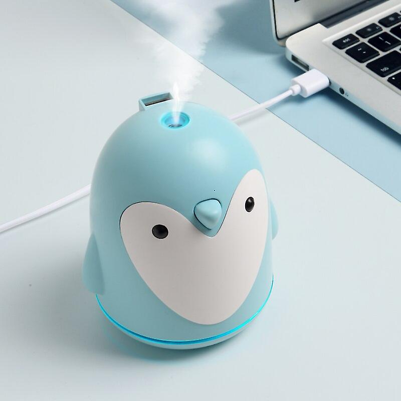 Ultrasonic Air Humidifier Usb Aroma Diffuser Penguin 3 In 1 Colorful Night Light