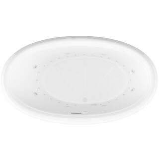 Universal Tubs Topaz Diamond Series 78 in. Oval Drop-in Whirlpool and Air Bath Tub in White HD4478PCDLX