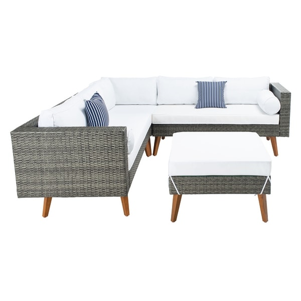 SAFAVIEH Outdoor Living Analon Outdoor Sectional Set