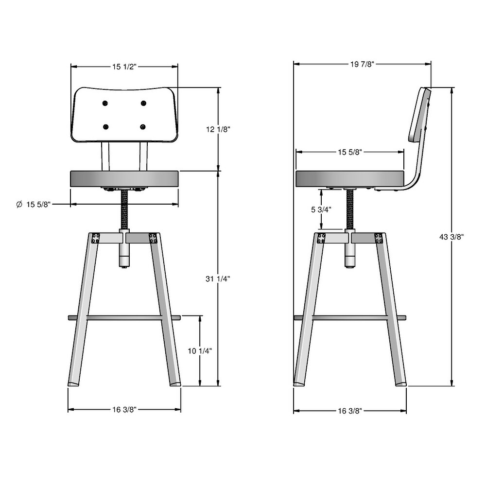 Amisco Symmetry Adjustable Stool