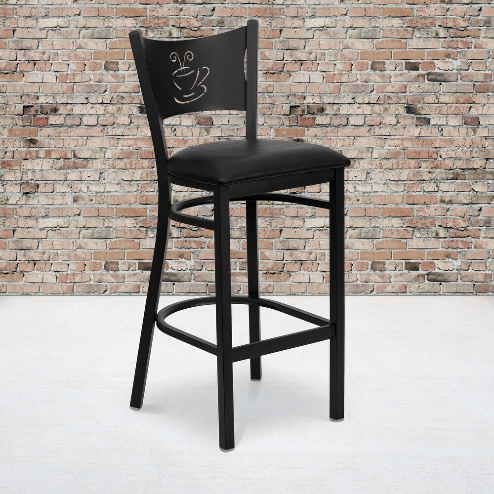 2 Pk. Coffee Back Metal Restaurant Barstool   18.25\