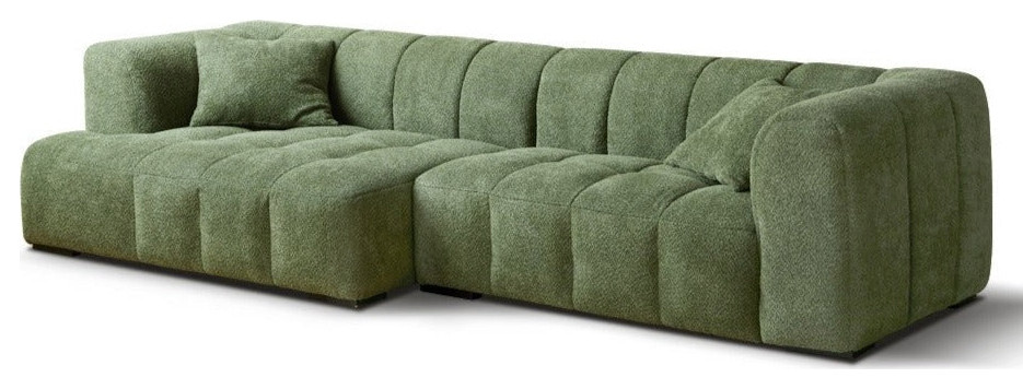 Lamb fleece Fabric Sofa green   Contemporary   Sectional Sofas   by GVAwood  Houzz