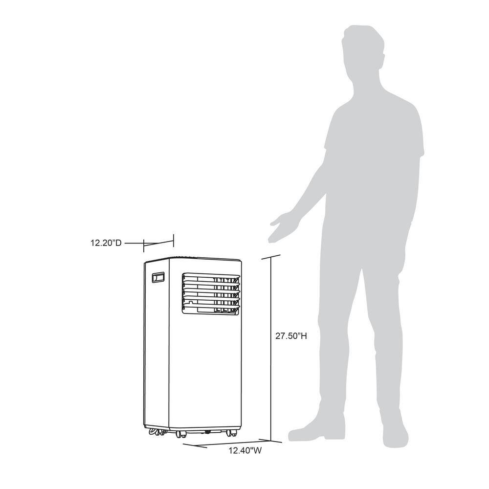 NewAir 10000 BTU (6800 BTU DOE) Portable Air Conditioner with Dehumidifier in White NAC10KWH01