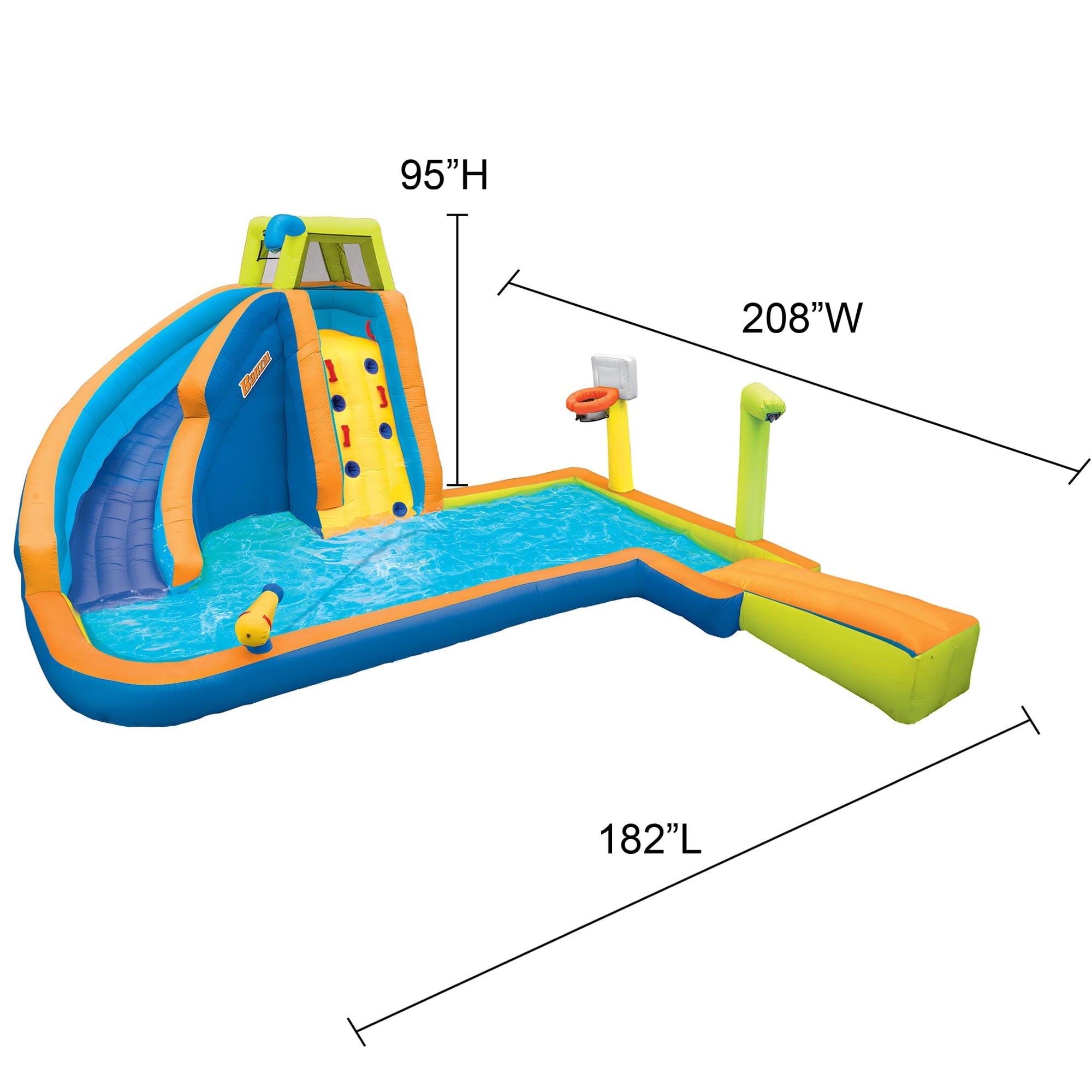 Banzai Hyper Drench 8-in-1 Giant Inflatable Water Slide Splash Park