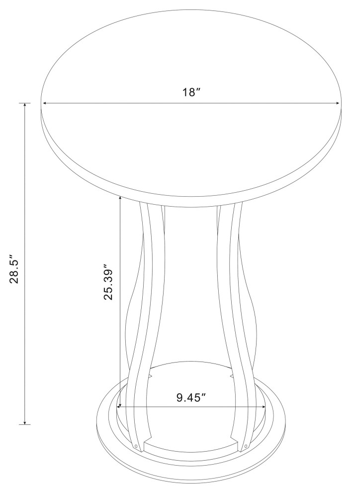 Elton Round Top Accent Table Cherry   Modern   Plant Stands And Telephone Tables   by Modon  Houzz