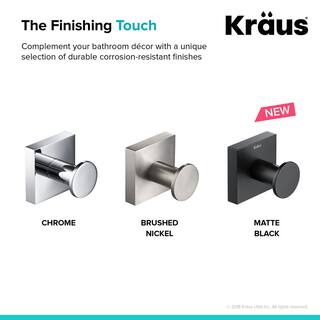 KRAUS Ventus Bathroom Robe and Towel Hook in Brushed Nickel KEA-17701BN