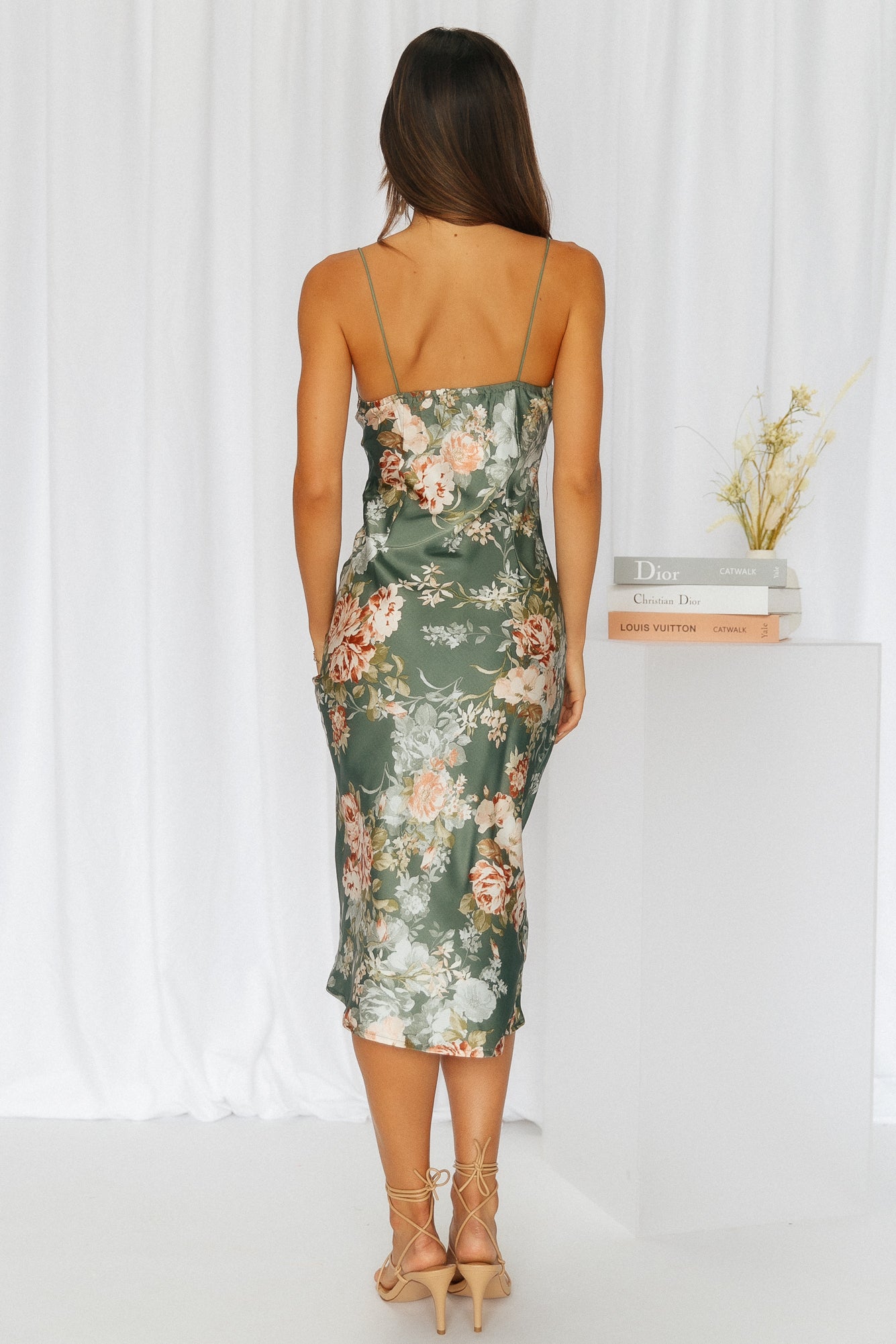 Lingering With You Midi Dress Green