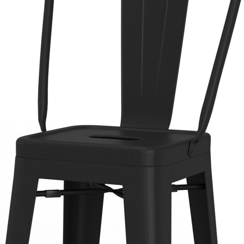 Simpli Home Fletcher Industrial Metal Bar Stool 2-Piece Set