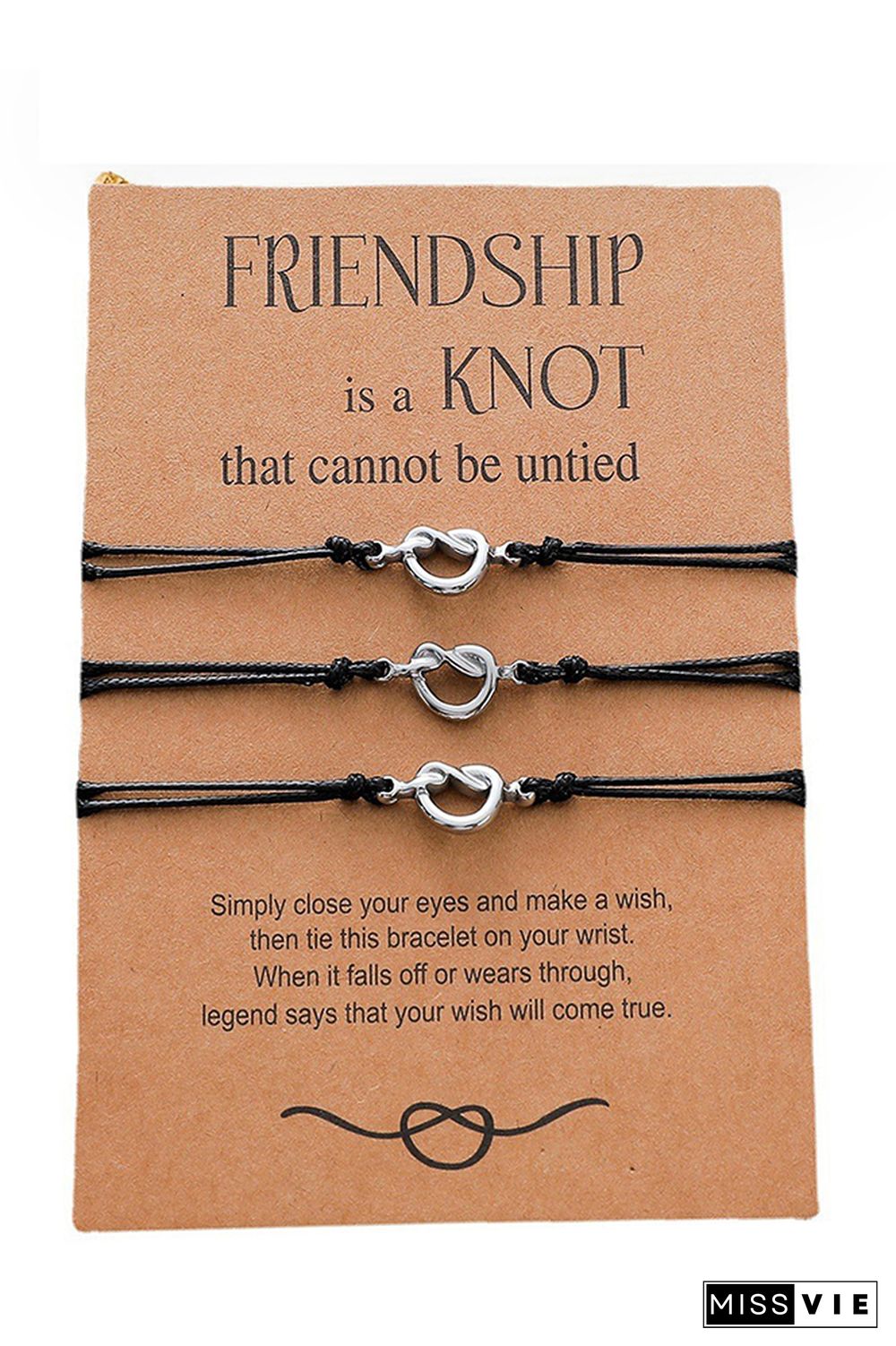 Stainless Steel Friendship Knot Braided Bracelets Wholesale MOQ 5pcs