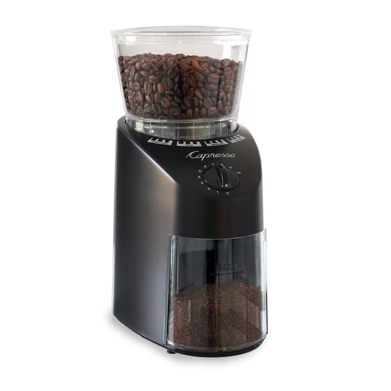 Capresso Infinity Conical Burr Grinder， Black 8.8 oz