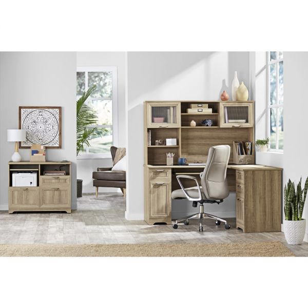 Magellan 58” Hutch for Corner/L-Desk， Blonde Ash