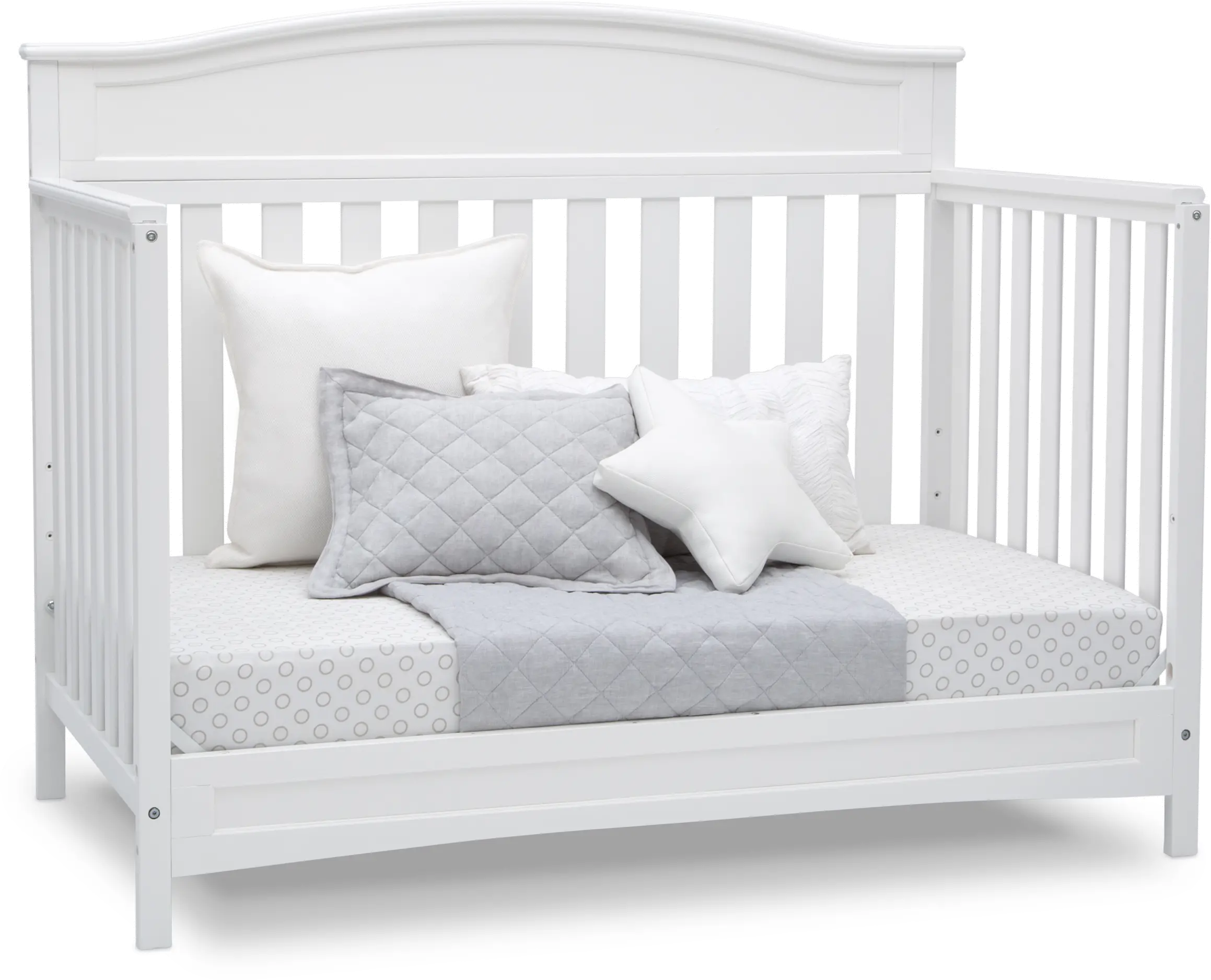 Emery White 4-in-1 Convertible Crib