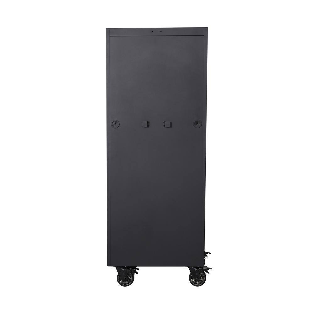 Husky Heavy-Duty 27.5 in. 4-Shelf Matte Black Rolling Side Tool Locker H27LOCKER4