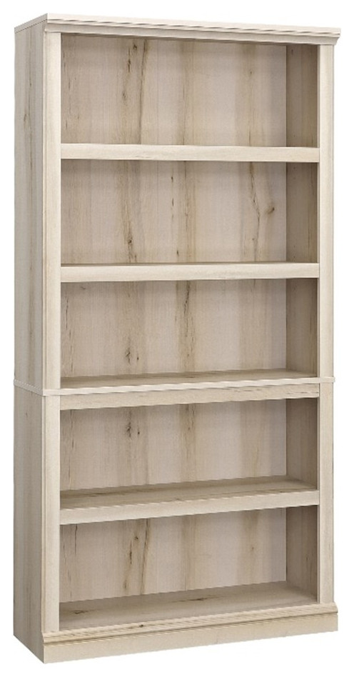 Pemberly Row Engineered Wood 5 Shelf Bookcase in Pacific Maple   Farmhouse   Bookcases   by Homesquare  Houzz