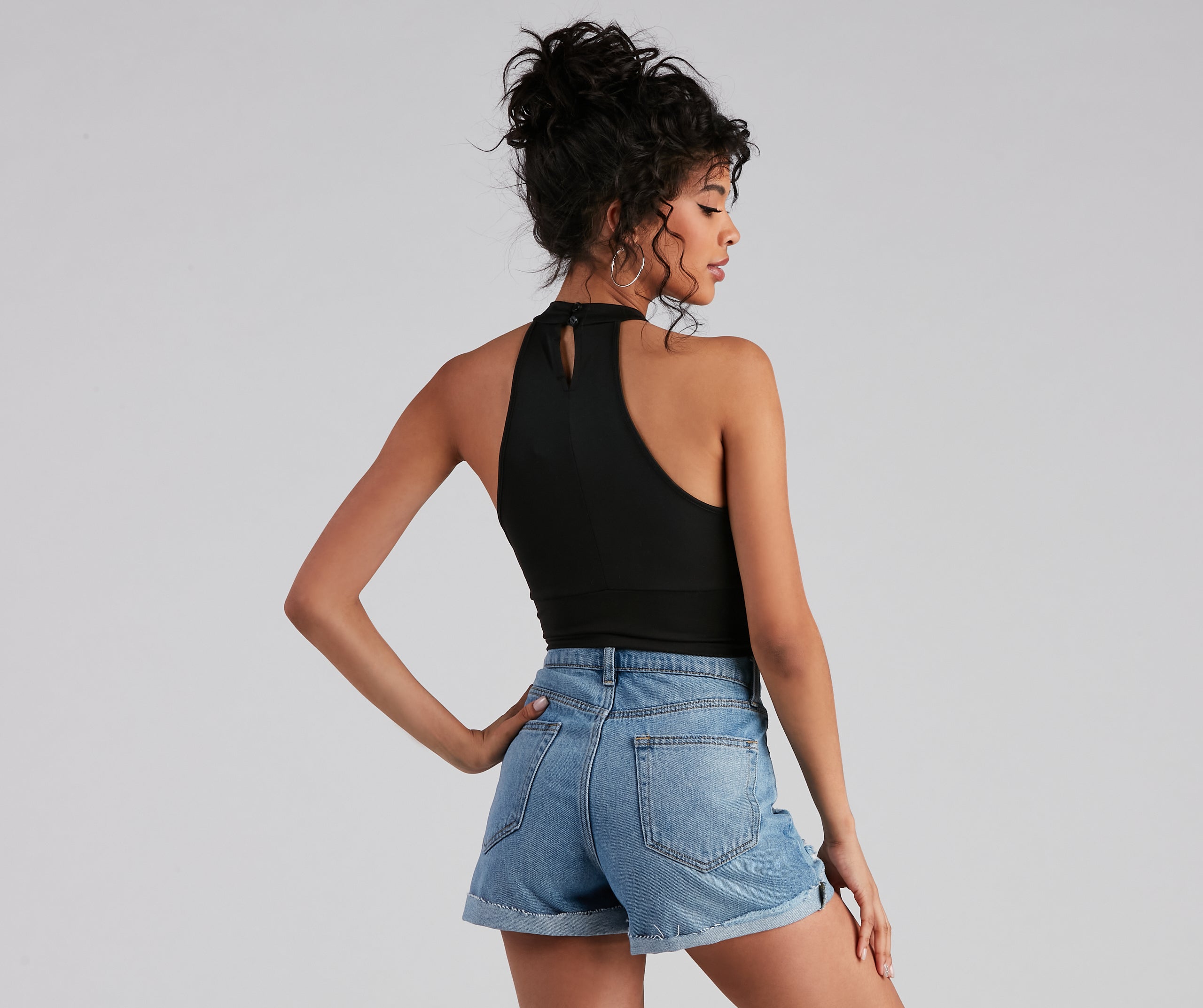 Key Essential Halter Crop Top