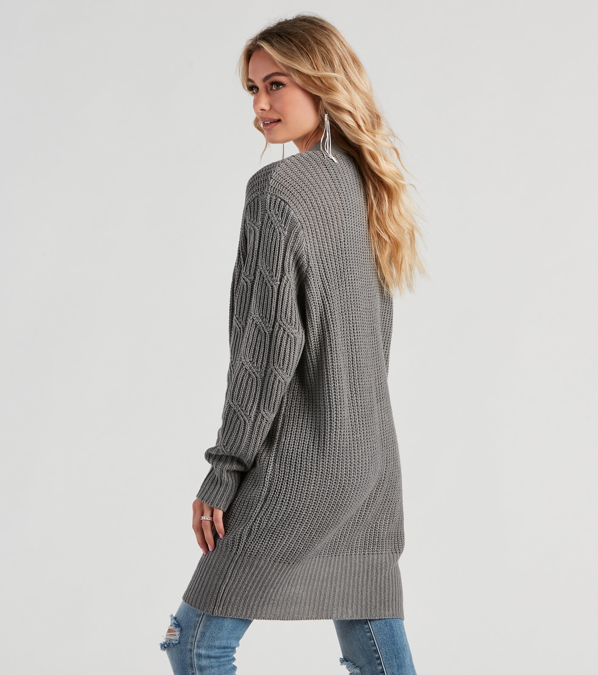 Cozy Up Cable Knit Oversized Cardgian