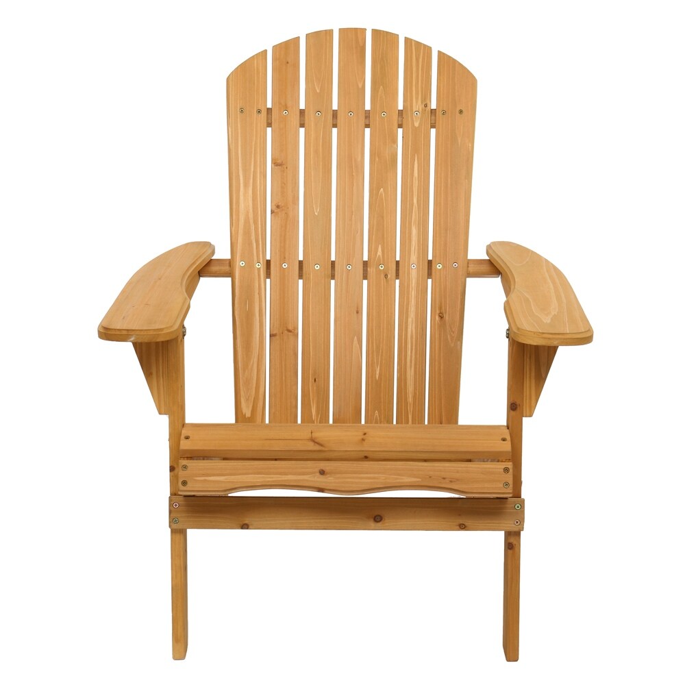 Outdoor Folding Wooden Adirondack Lounger Chair