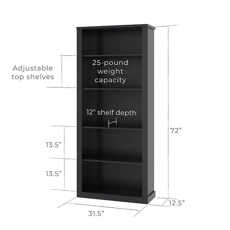 Lucid Dream Collection Standard 5-Shelf Bookcase