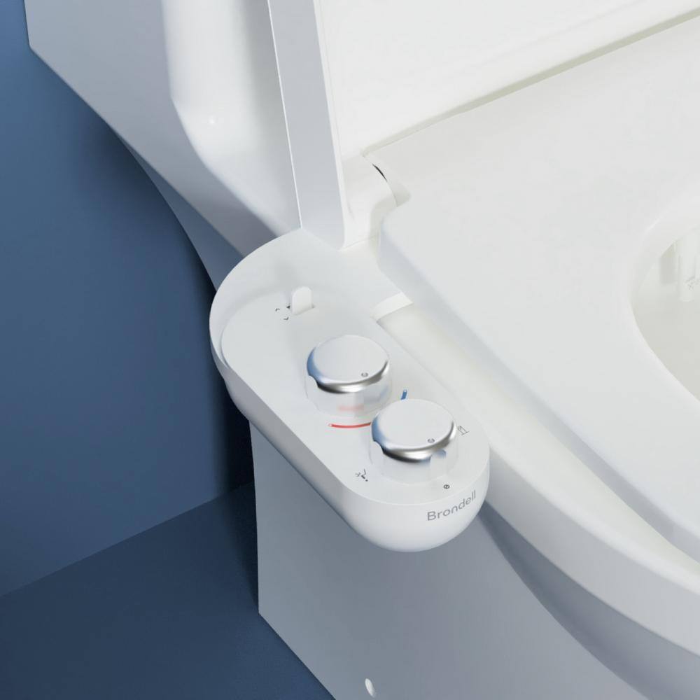 Brondell SimpleSpa Eco Dual Temperature Single Nozzle Attachable Bidet System Bidet Attachment with Recycled Plastics SSE-25