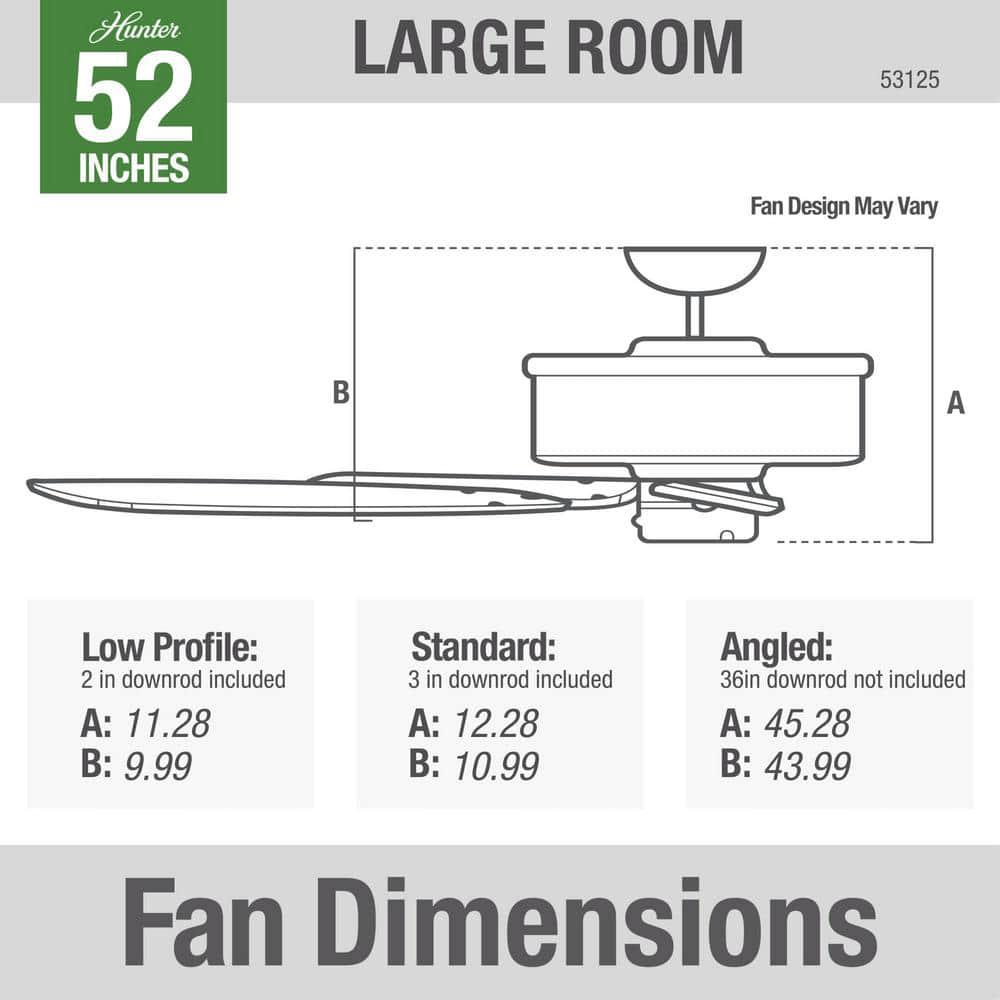 Hunter Bridgeport 52 in IndoorOutdoor White Damp Rated Ceiling Fan