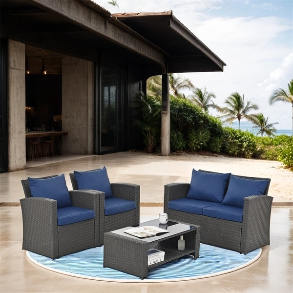 4 Pieces Patio Furniture Sets