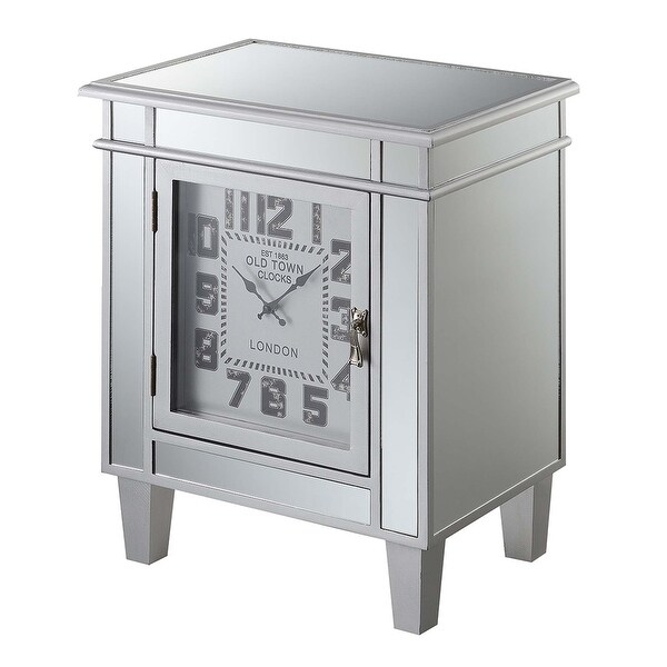 Silver Orchid Abel Gold Coast Clock End Table