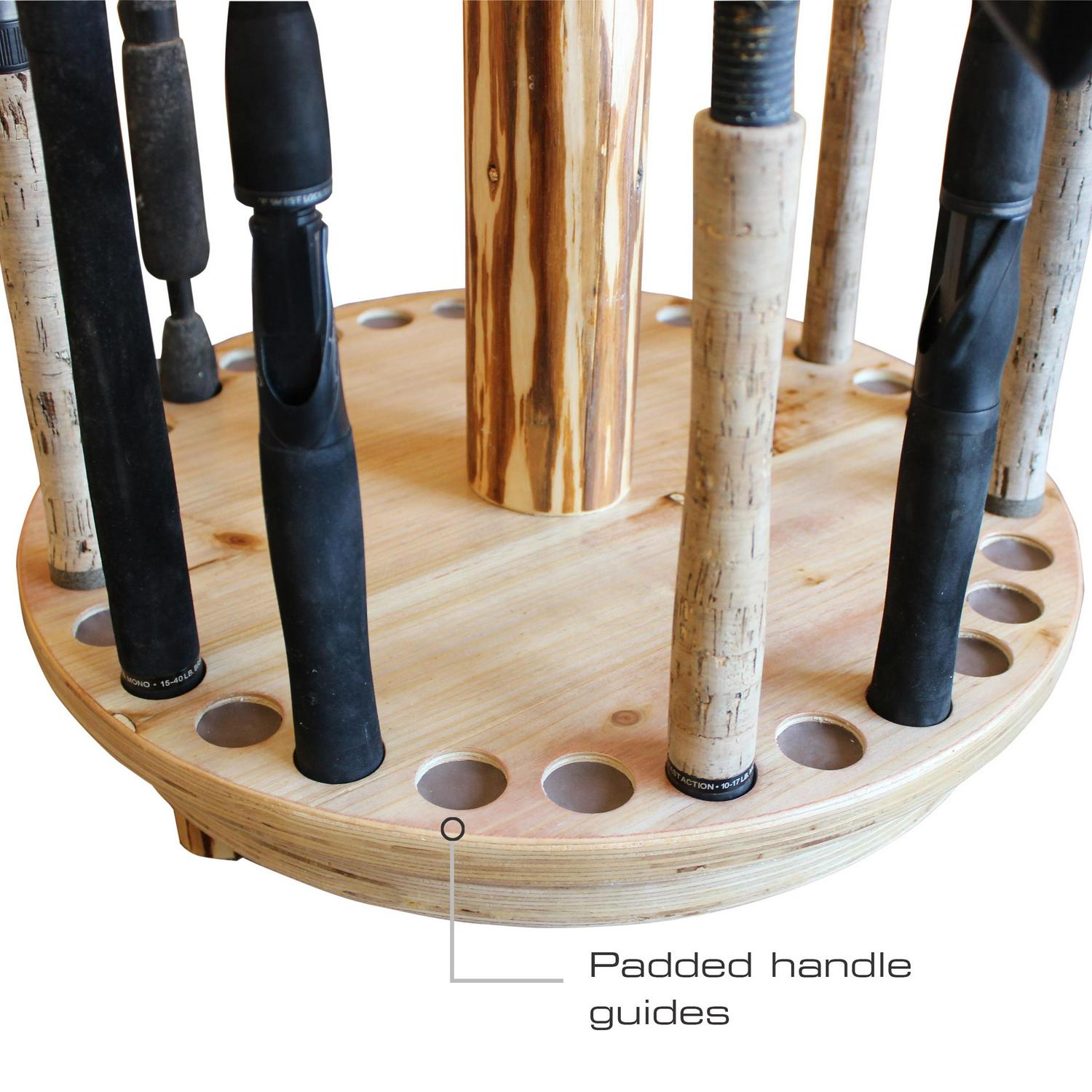 Rush Creek Creations Round Spinning 30 Fishing Rod Rack