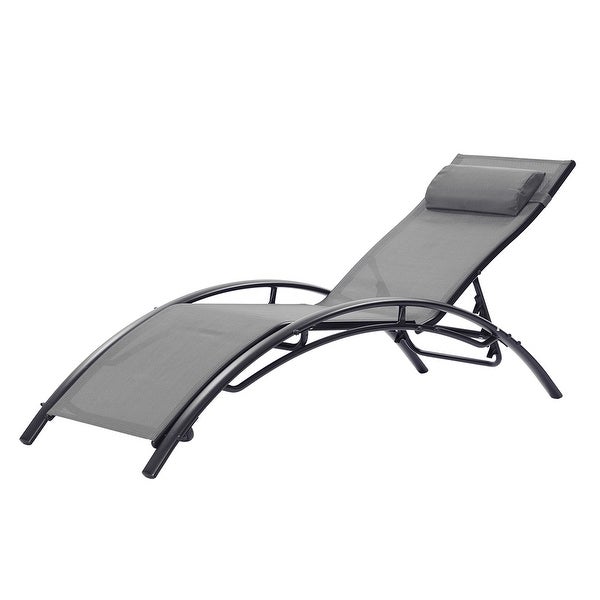 2PCS Set Chaise Lounges， Outdoor Lounge Chair， Recliner Chair