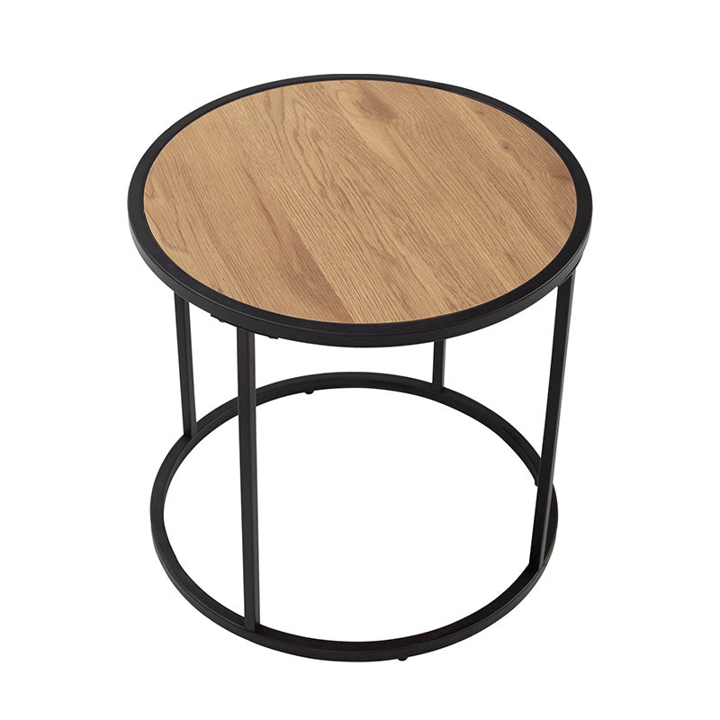 BRADFORD Side Table 45cm - Natural & Black