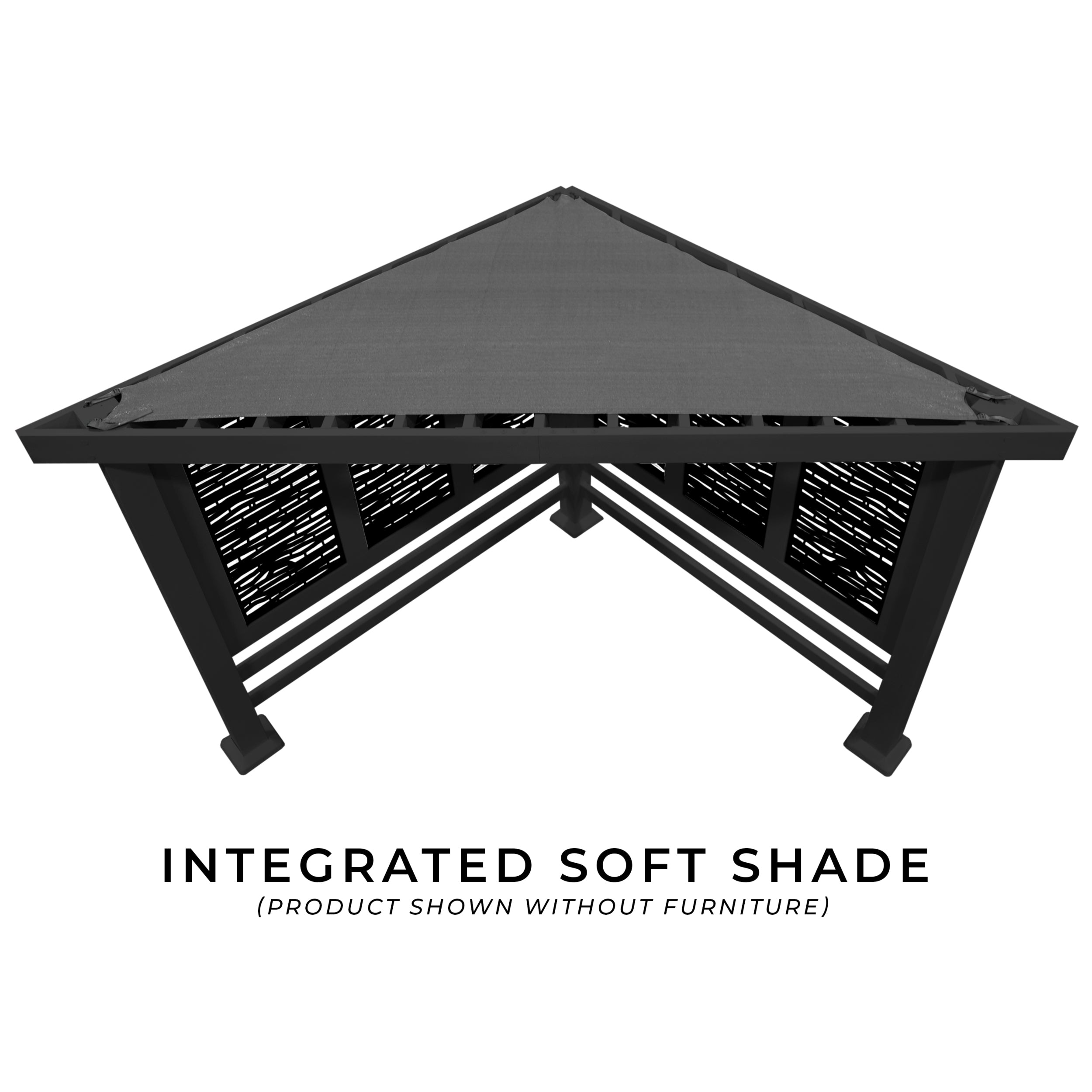 Backyard Discovery Glendale Traditional Pergola with Conversation Seating (Slate)